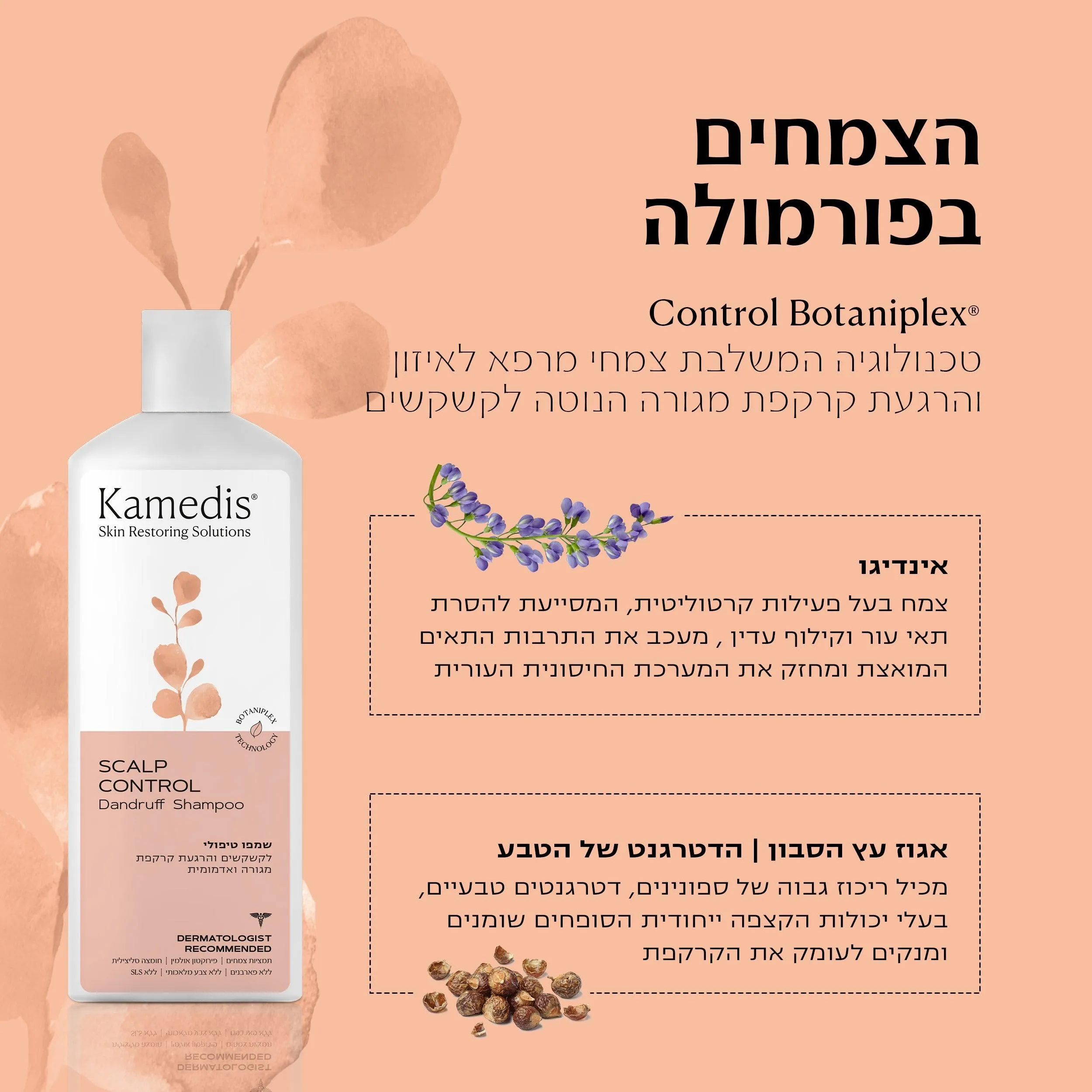 שמפו טיפולי נגד קשקשים - 3 יחידות | SCALP CONTROL