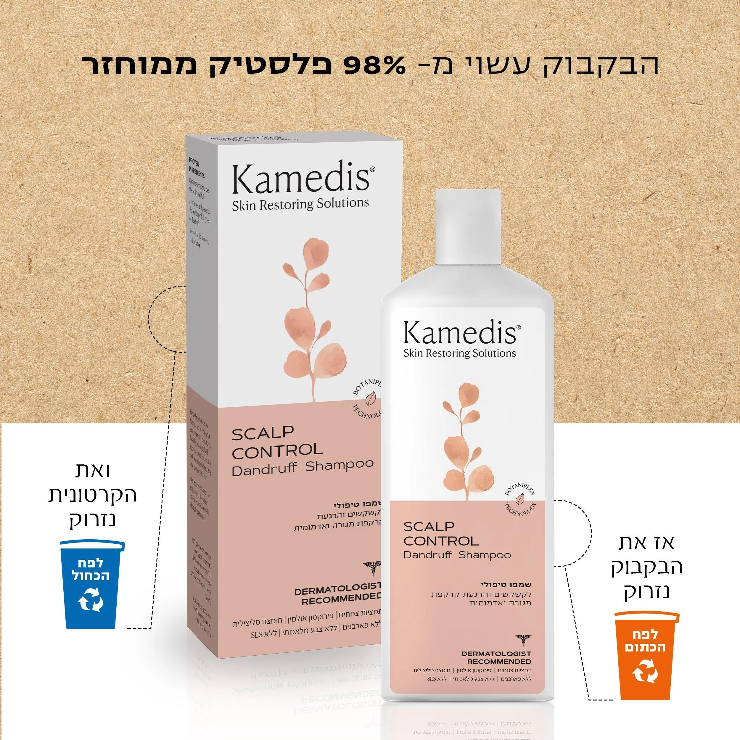 שמפו טיפולי נגד קשקשים - 3 יחידות | SCALP CONTROL