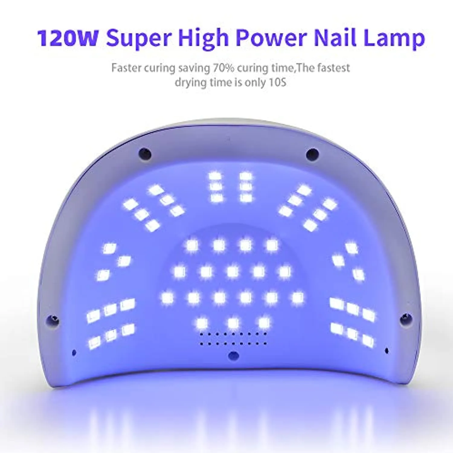 120W UV LED Nail Lamp, Faster Nail Dryer for Gel Polish with 4 Timer Setting, Professional Gel Nail UV Light for Two Hand Curing Lamp with 54 Pcs Light Bead Auto Sensor Nail Machine