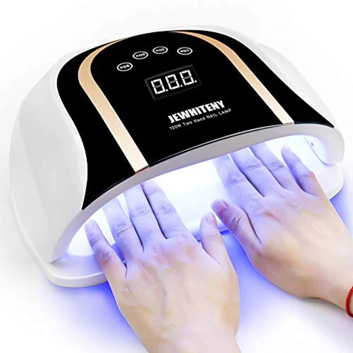 120W UV LED Nail Lamp, Faster Nail Dryer for Gel Polish with 4 Timer Setting, Professional Gel Nail UV Light for Two Hand Curing Lamp with 54 Pcs Light Bead Auto Sensor Nail Machine