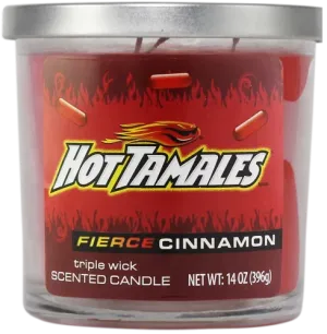14oz Hot Tamale Candy 3 Wick Candles - Cinnamon Scented - (Various Count)