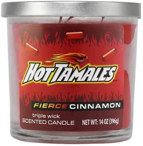 14oz Hot Tamale Candy 3 Wick Candles - Cinnamon Scented - (Various Count)