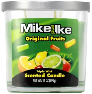 14oz Mike & Ike 3 Wick Candles - Multiple Scents - (Various Counts)