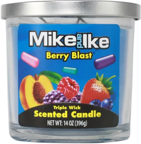 14oz Mike & Ike 3 Wick Candles - Multiple Scents - (Various Counts)