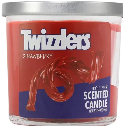 14oz Strawberry Twizzler 3 Wick Candles - (Various Counts)