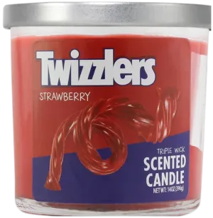 14oz Strawberry Twizzler 3 Wick Candles - (Various Counts)
