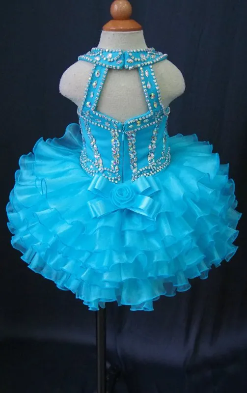 16 color ---Infant/toddler/baby/children/kids Girl's Glitz Pageant Dress/clothing 1~4T G047-2