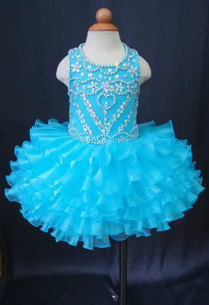 16 color ---Infant/toddler/baby/children/kids Girl's Glitz Pageant Dress/clothing 1~4T G047-2