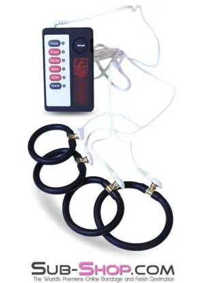 1850M      Electro-Stim Cock Rings with Controller Set