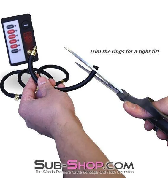 1850M      Electro-Stim Cock Rings with Controller Set