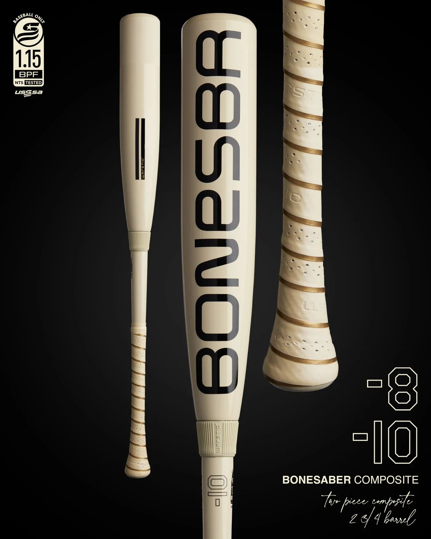 2025 Warstic Bonesaber Composite -8 USSSA Baseball Bat