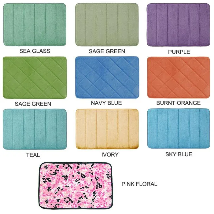 3-Pack : Memory Foam Plush Bath Mat