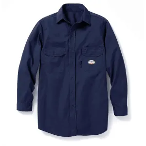 7oz 100% Cotton FR Uniform Shirt, Navy Blue