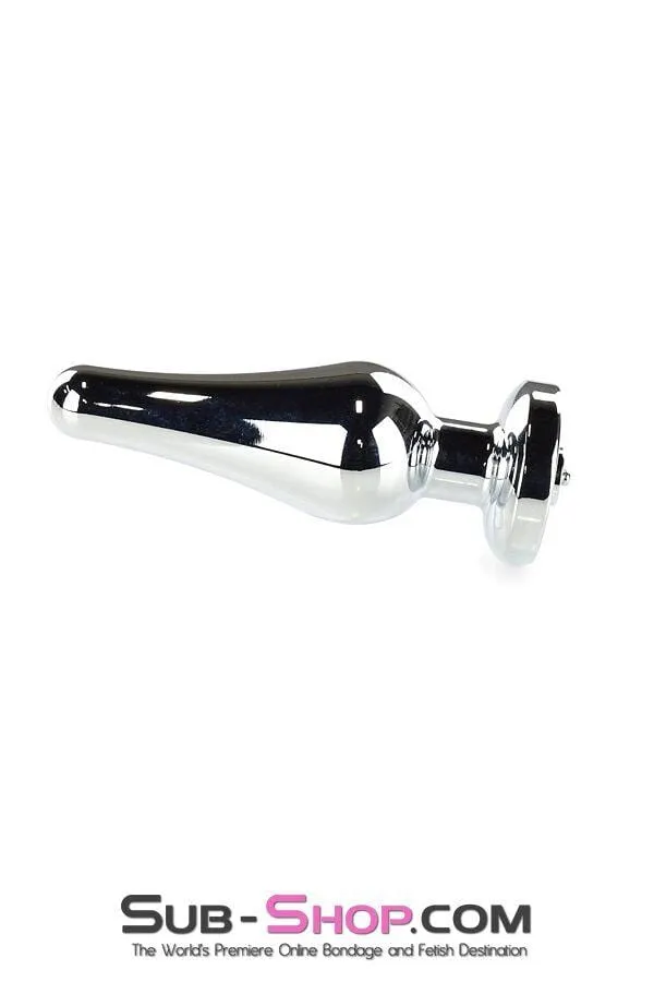 9796M-SIS      Sissy Submissive Electro-Stim Classic Tapered Steel Butt Plug