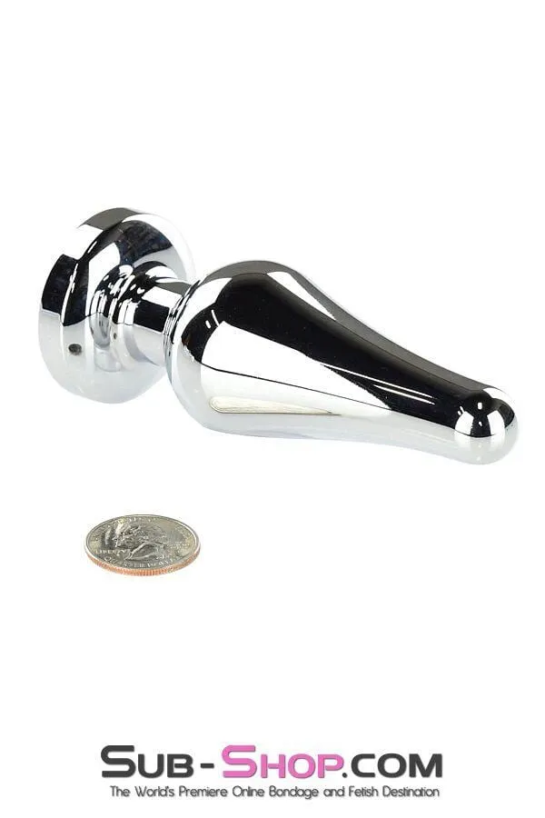9796M-SIS      Sissy Submissive Electro-Stim Classic Tapered Steel Butt Plug
