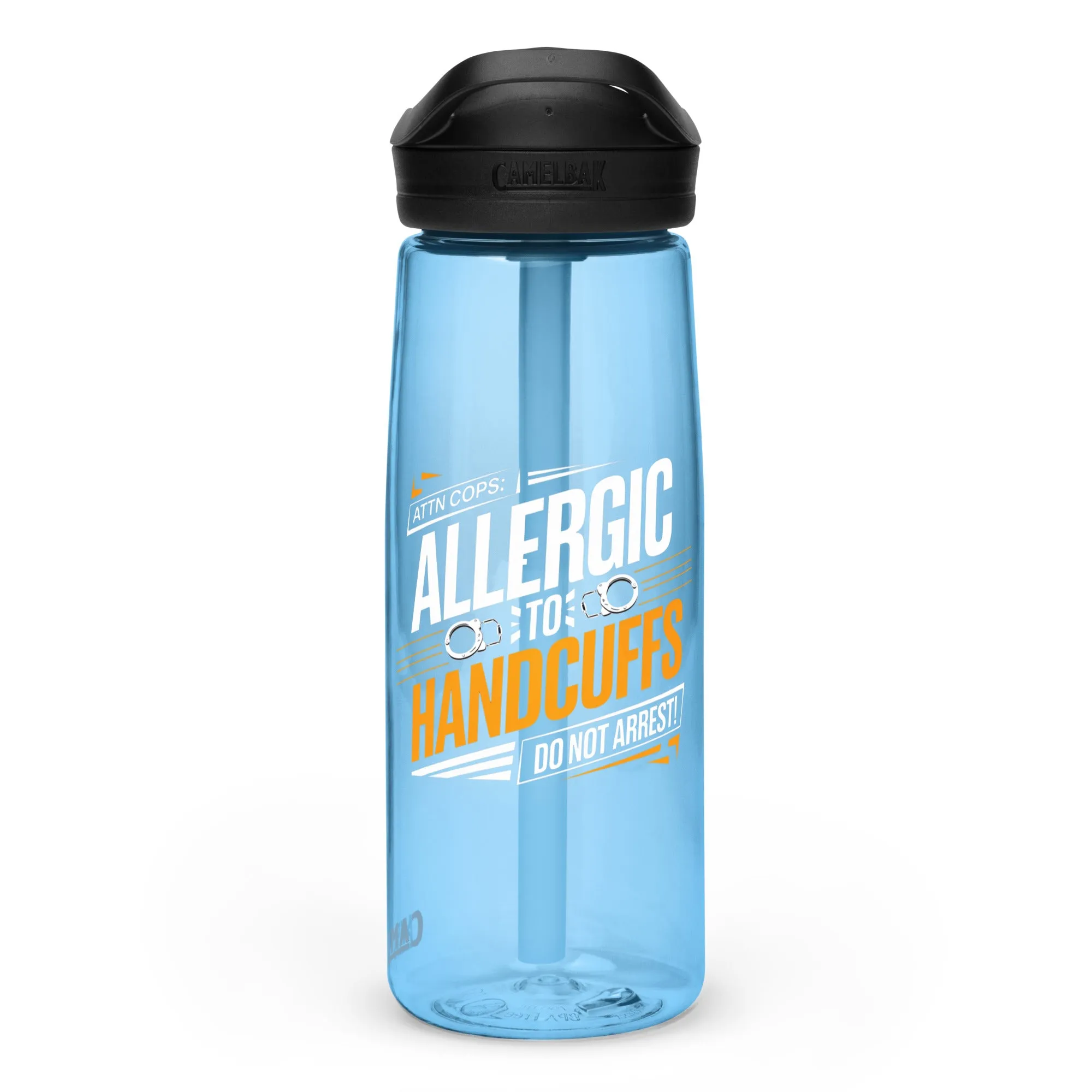 Allergic to Handcuffs Sports Water Bottle – Do Not Arrest!