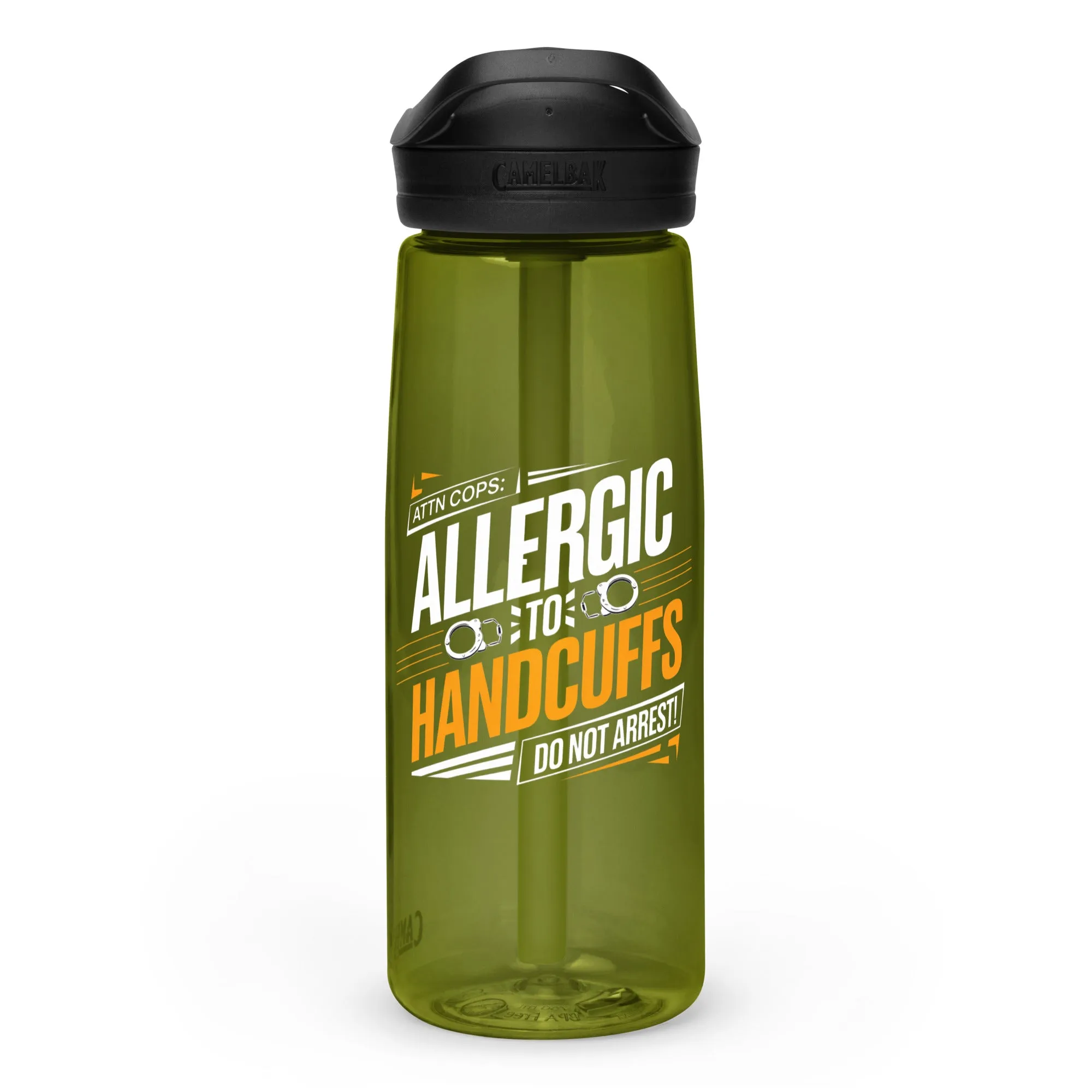 Allergic to Handcuffs Sports Water Bottle – Do Not Arrest!