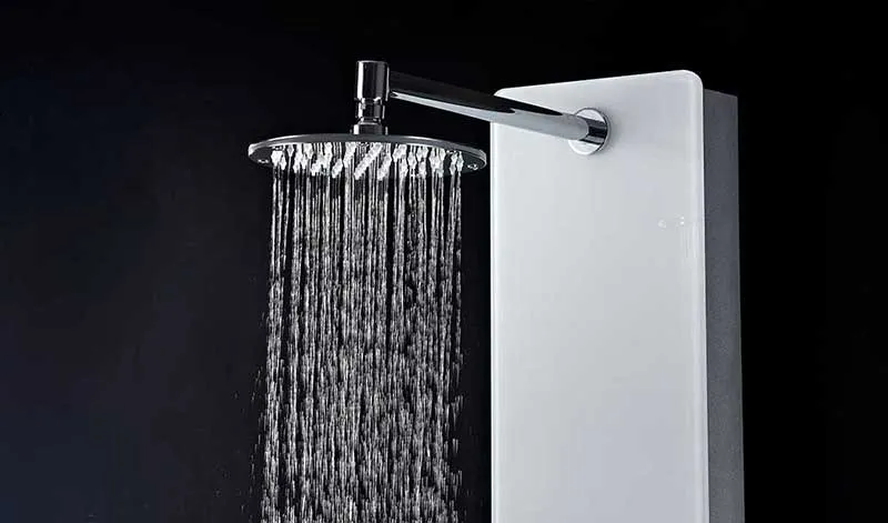 Anzzi SAVANNAH Series 60 in. Full Body Shower Panel System with Heavy Rain Shower and Spray Wand in White