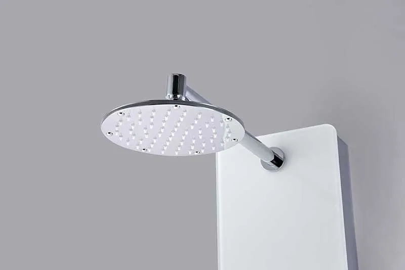 Anzzi SAVANNAH Series 60 in. Full Body Shower Panel System with Heavy Rain Shower and Spray Wand in White