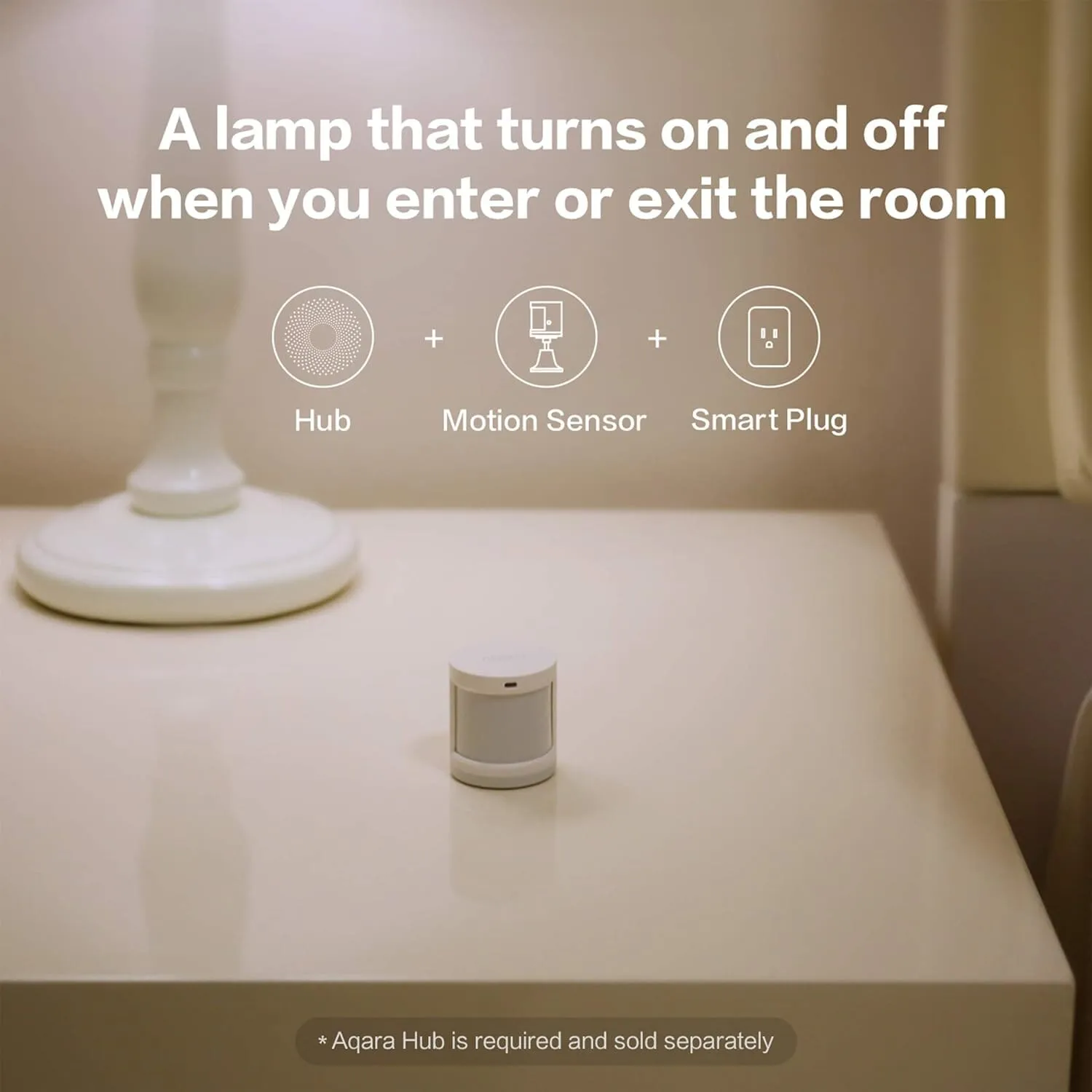 Aqara Motion Sensor Zigbee Connection for Alarm System and Smart Home Automation Broad Detection Range