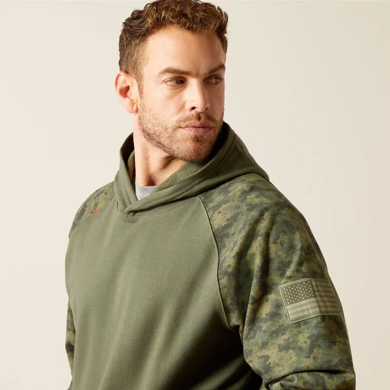Ariat Men's Flame Resistant DuraStretch Patriot Flame Resist Hoodie Camo - 10051974