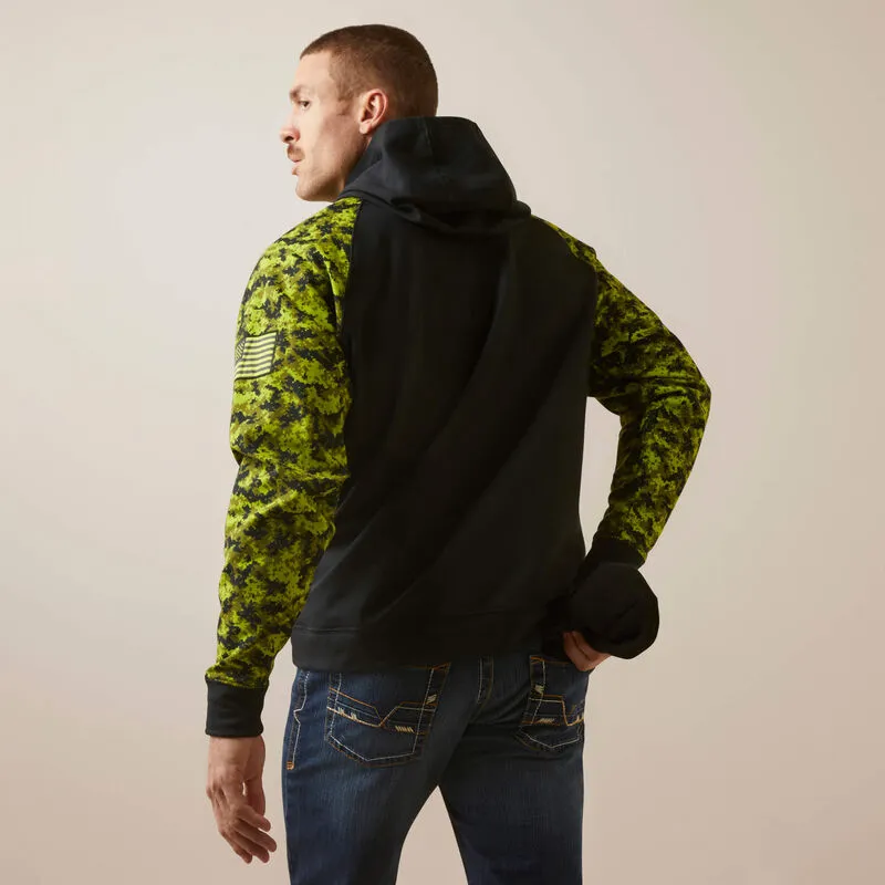 Ariat Men's Flame Resistant DuraStretch Patriot Workwear Hoodie Black - 10046610