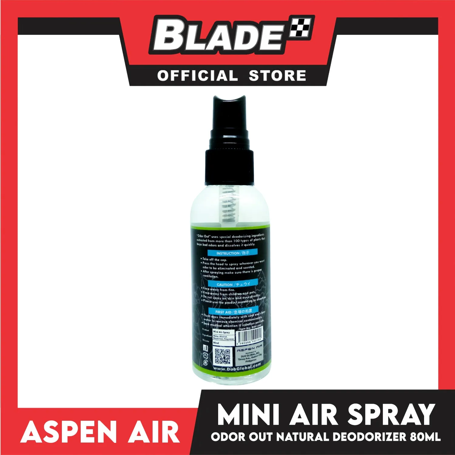 Aspen Air Odor Out Spray Car Natural Deodorizer