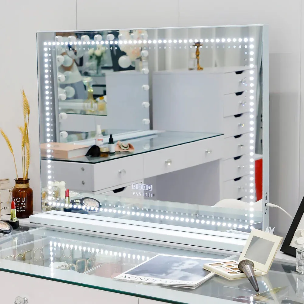Audrey Hollywood Vanity Mirror with LED Lights and Bluetooth Speaker