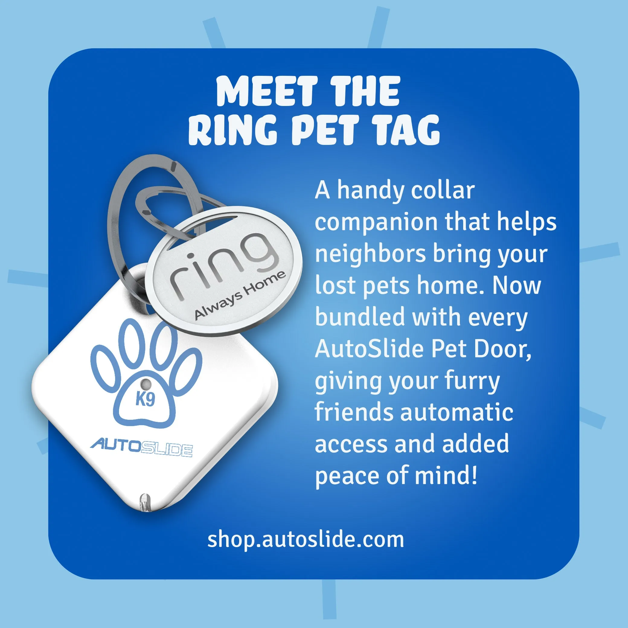 AutoSlide Elite iLock Smart Tag Pet Door