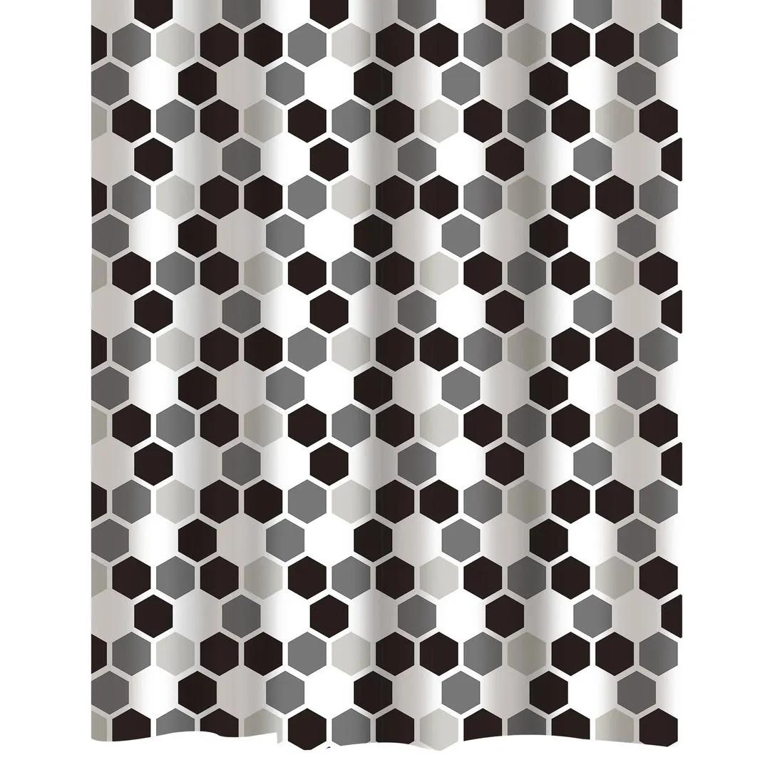 Bath Bliss Shower Curtain Honey Comb Design
