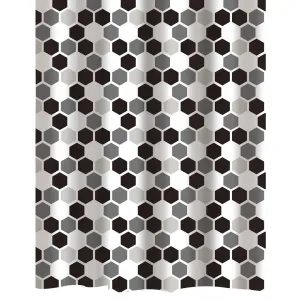 Bath Bliss Shower Curtain Honey Comb Design