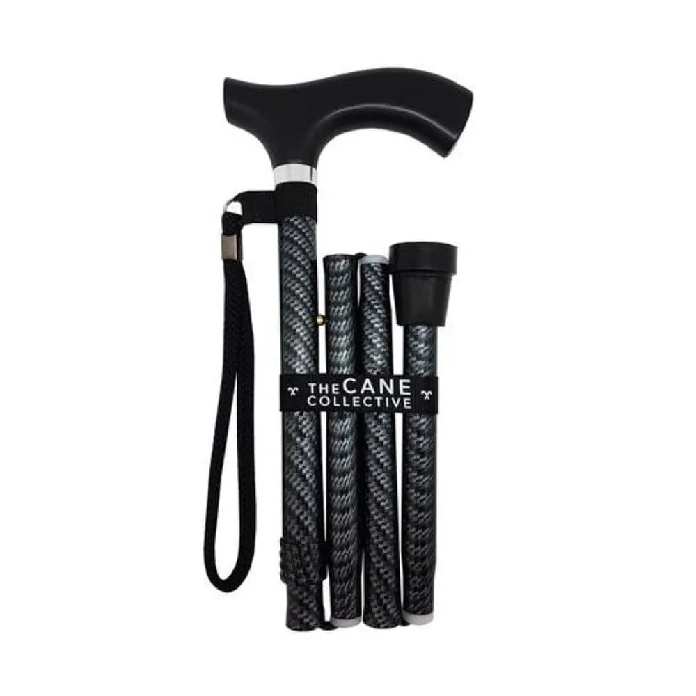 Black Urban Lightweight Cane (Foldable & Adjustable Height)