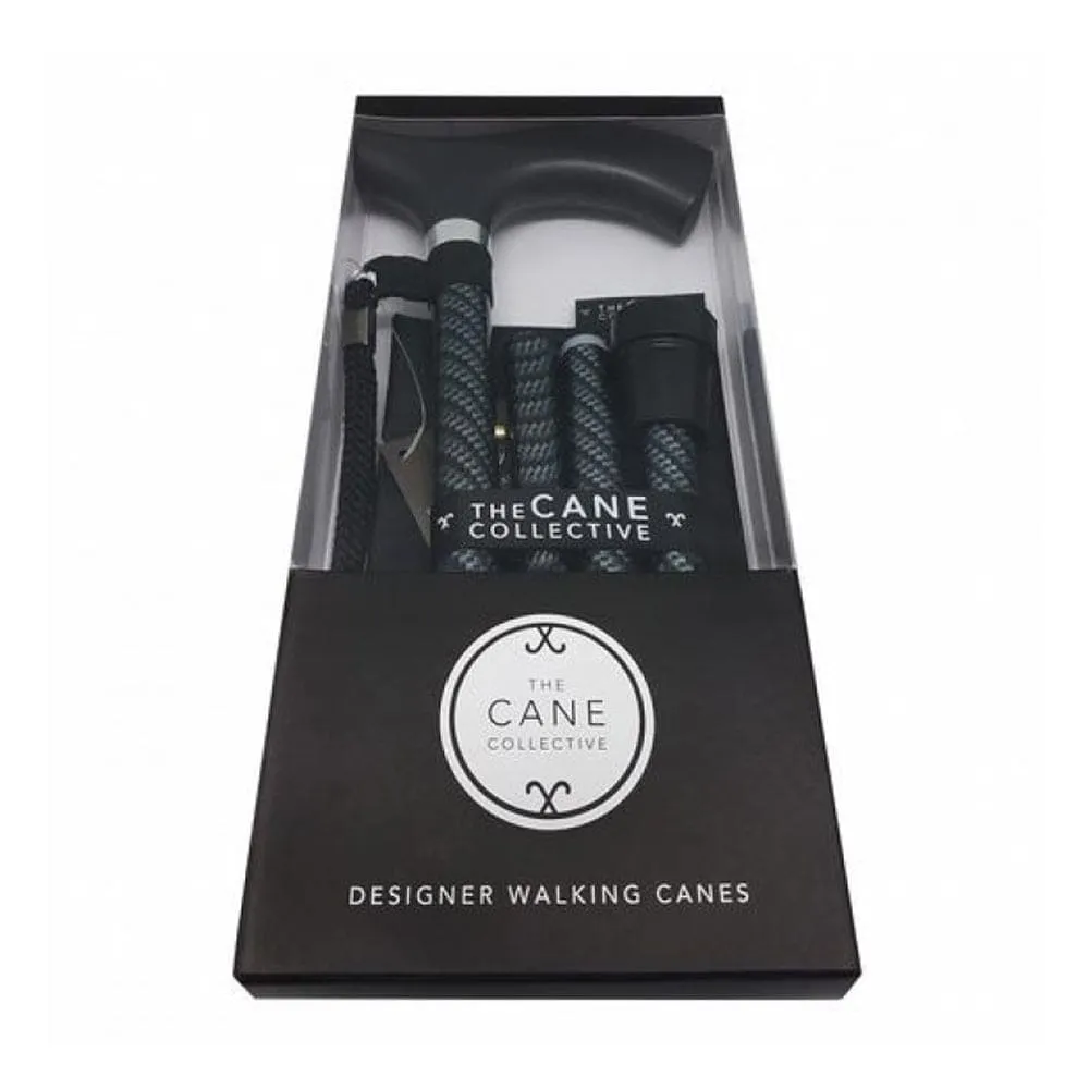 Black Urban Lightweight Cane (Foldable & Adjustable Height)