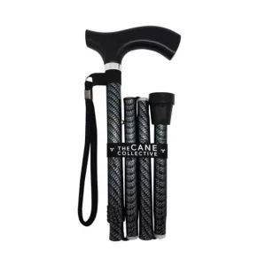 Black Urban Lightweight Cane (Foldable & Adjustable Height)