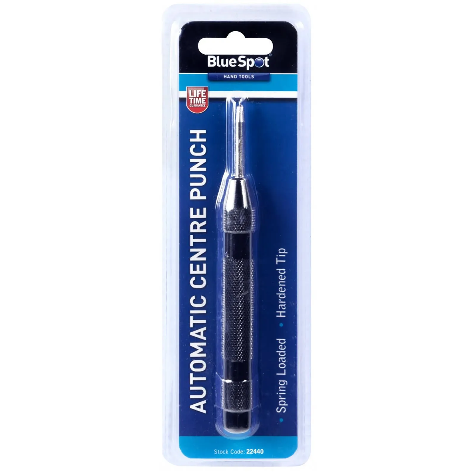 BlueSpot Automatic Centre Punch Spring Loaded Hardened Tip