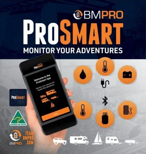 BMPRO Prosmart Sensor Monitor with App - Standard - 2 Wheel Sensors