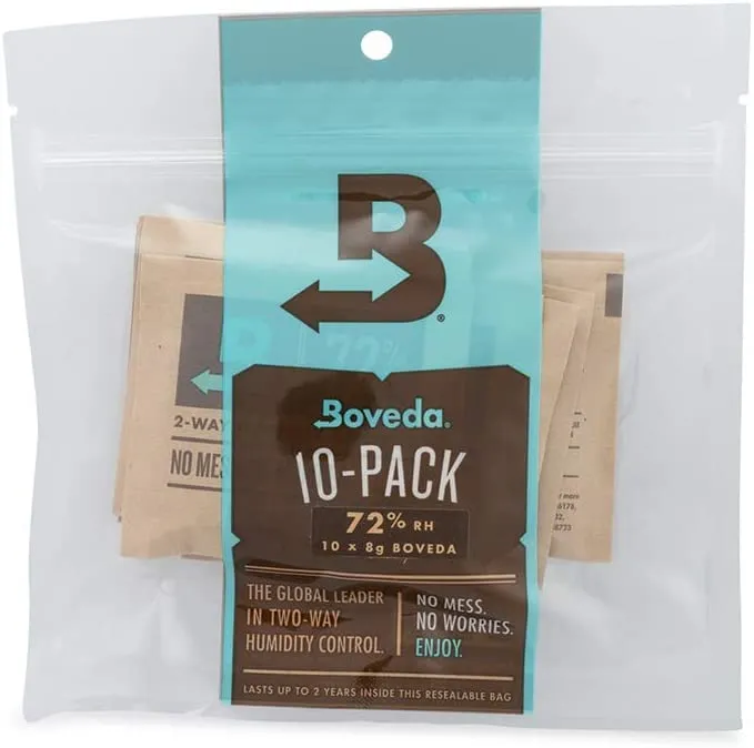 Boveda 72% Humidity Pack Small 8 Gram (10 Count, 50 Count or 100 Count Display)