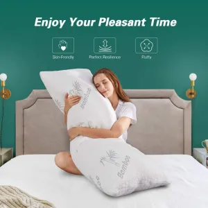 Brand new DOWNCOOL Long Body Pillow for Adults,100% Shredded Memory Foam Filling and Removable Washable Bamboo Cover, Hug Pillows for Sleeping, 20 * 54 inch! Retails $136 W/Tax!