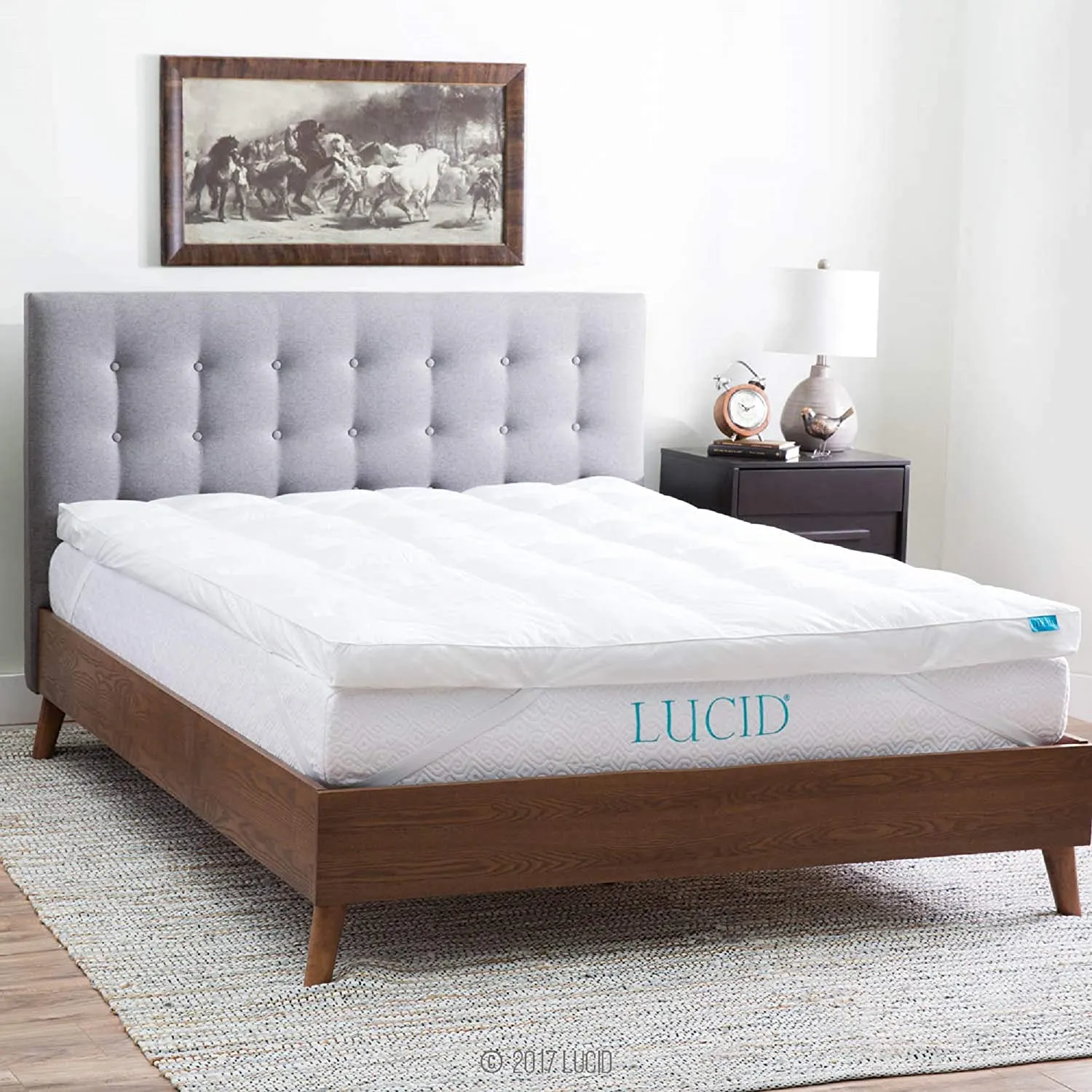 Brand new LUCID 3 Inch Ventilated Memory Foam Mattress Topper, QUEEN! Retails $257 W/Tax!