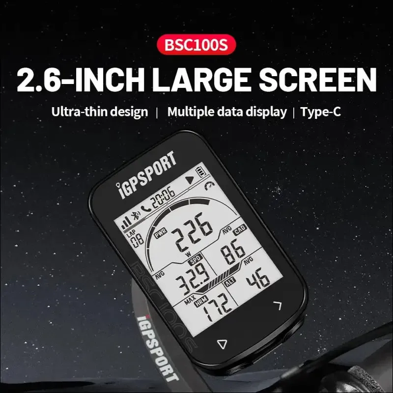 Bsc100s bicycle gps speedometer - wireless stopwatch, cycling odometer