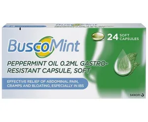 Buscomint Peppermint Oil 0.2ml Gastro-Resistant Capsule, Soft