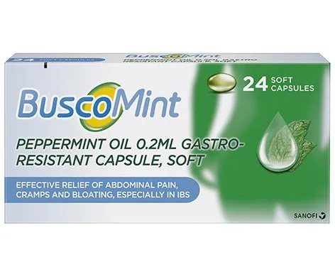 Buscomint Peppermint Oil 0.2ml Gastro-Resistant Capsule, Soft