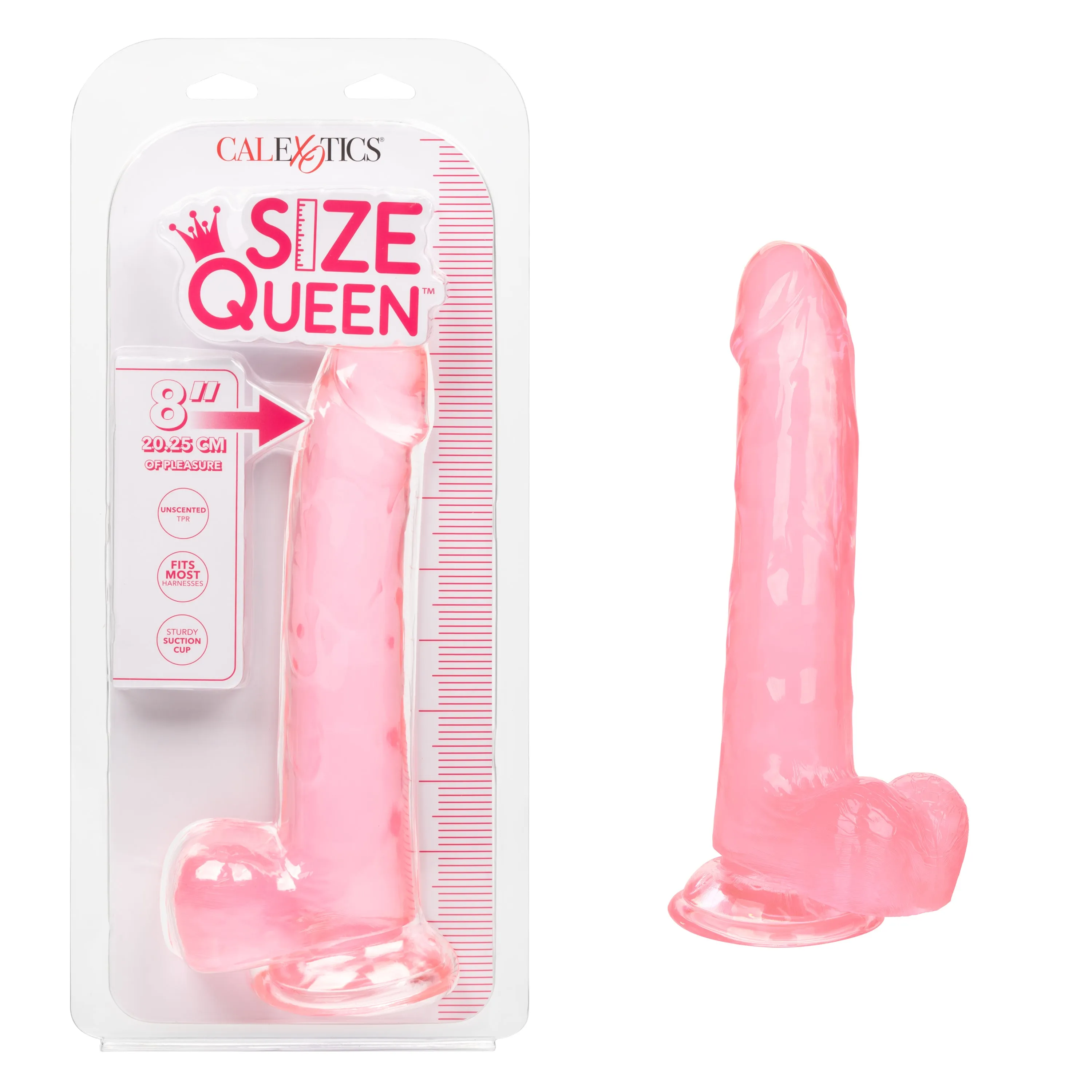 CalExotics Size Queen 8" Dildo with Suction Cup