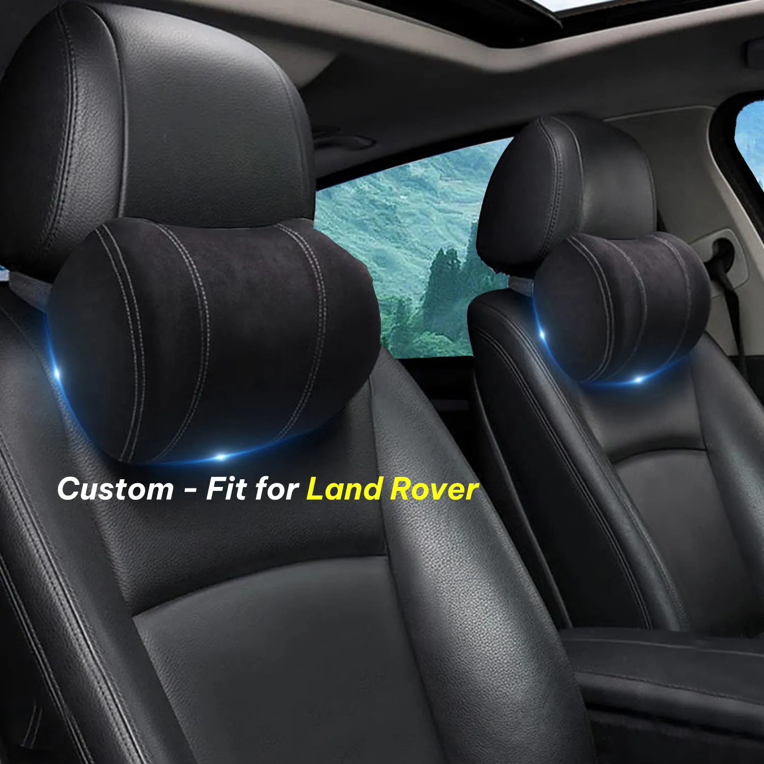 Car Headrest (2 PCS), Custom-Fit For Car, Update Version Premium Memory Foam Car Neck Pillow WALR227