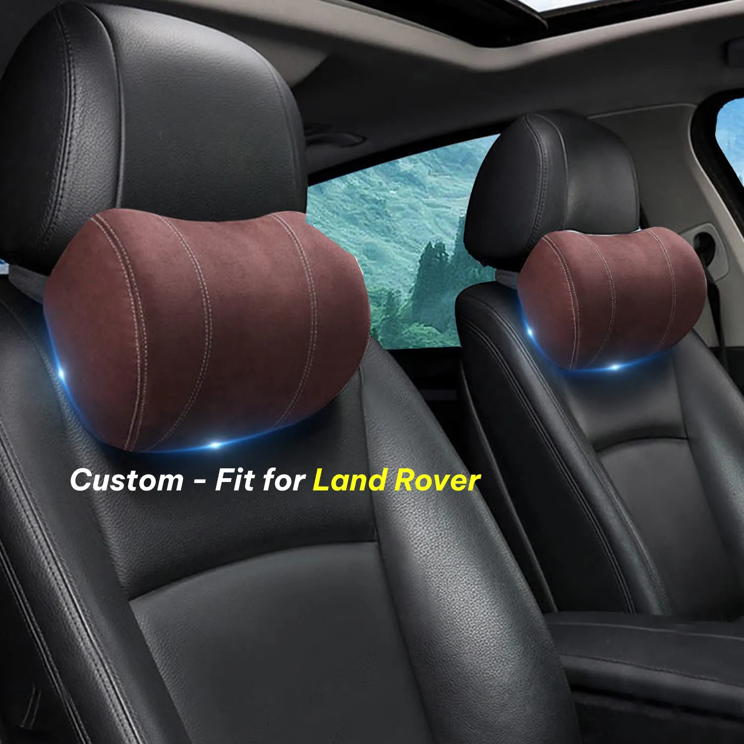 Car Headrest (2 PCS), Custom-Fit For Car, Update Version Premium Memory Foam Car Neck Pillow WALR227