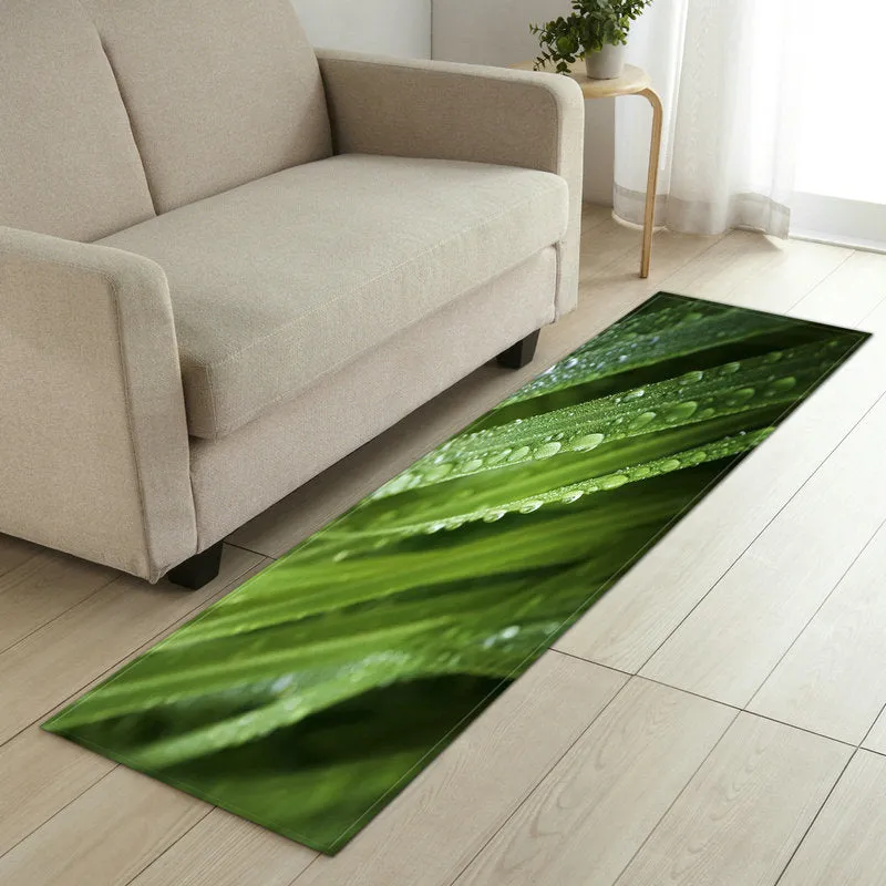 CarpetnRug Kitchen Doormat 3D Green Grass Bamboo Print Floor Mat Hallway Living Room Balcony Bath Mat Non Slip Area Rugs Bathroom  Carpet