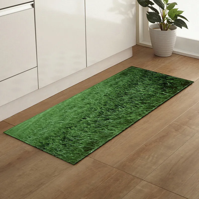 CarpetnRug Kitchen Doormat 3D Green Grass Bamboo Print Floor Mat Hallway Living Room Balcony Bath Mat Non Slip Area Rugs Bathroom  Carpet