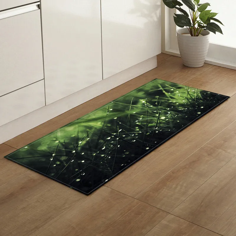 CarpetnRug Kitchen Doormat 3D Green Grass Bamboo Print Floor Mat Hallway Living Room Balcony Bath Mat Non Slip Area Rugs Bathroom  Carpet
