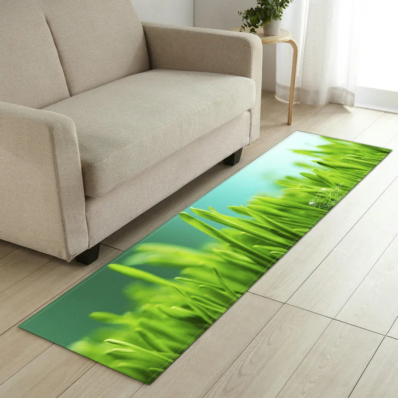 CarpetnRug Kitchen Doormat 3D Green Grass Bamboo Print Floor Mat Hallway Living Room Balcony Bath Mat Non Slip Area Rugs Bathroom  Carpet