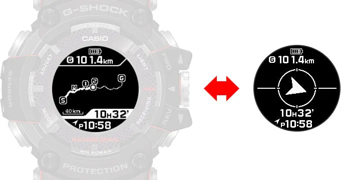 CASIO G-SHOCK 2018 Rangeman Green GPS Navigation Solar Assisted Watch - GPR-B1000-1BDR